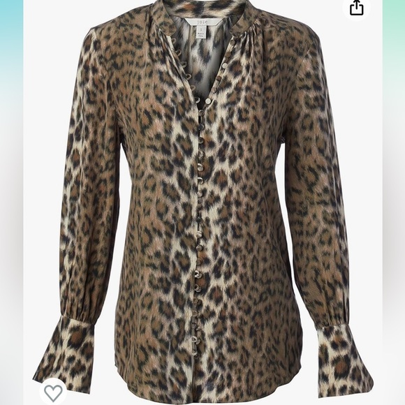 joie Tariana Light Taupe Blouse Sz L (10) - Picture 4 of 11